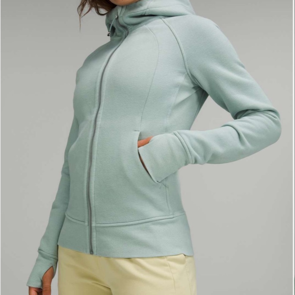 Lululemon Scuba Full-Zip Hoodie silver blue